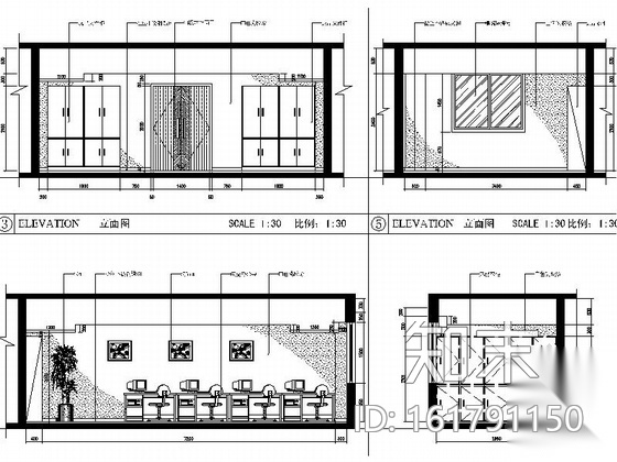 [江苏]现代全国性综合财产保险分公司办公空间装修施工图...cad施工图下载【ID:161791150】