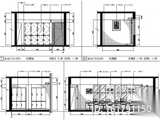 [江苏]现代全国性综合财产保险分公司办公空间装修施工图...cad施工图下载【ID:161791150】