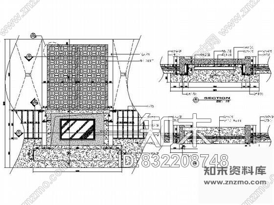 图块/节点回纹装饰格详图cad施工图下载【ID:832208748】