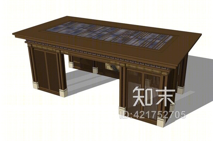 中式禅意廊亭SU模型下载【ID:421752705】