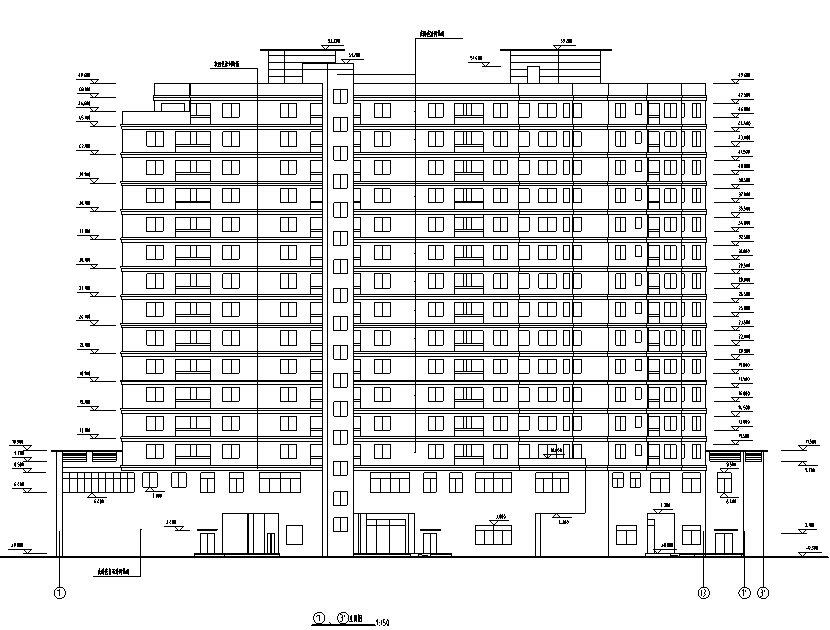 凯悦宾馆现代高层建筑施工图CADcad施工图下载【ID:168108102】