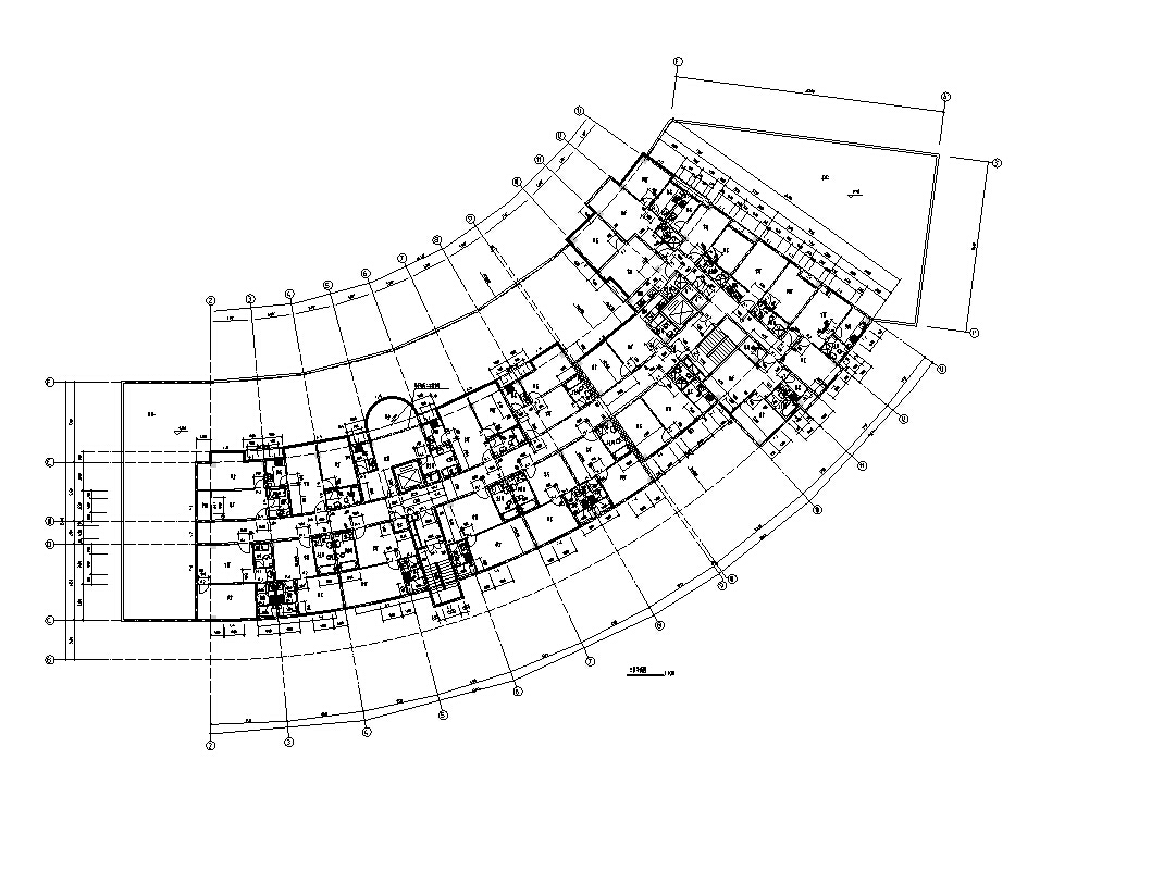 凯悦宾馆现代高层建筑施工图CADcad施工图下载【ID:168108102】