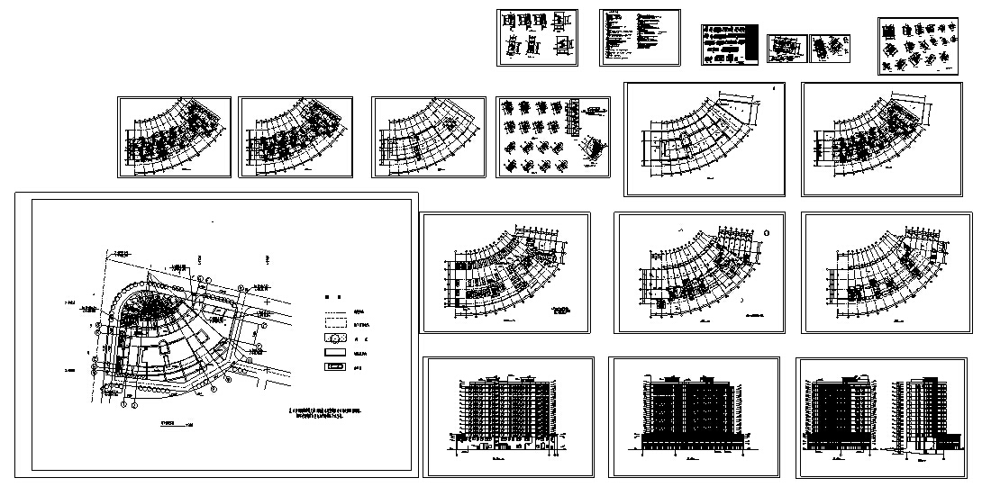 凯悦宾馆现代高层建筑施工图CADcad施工图下载【ID:168108102】