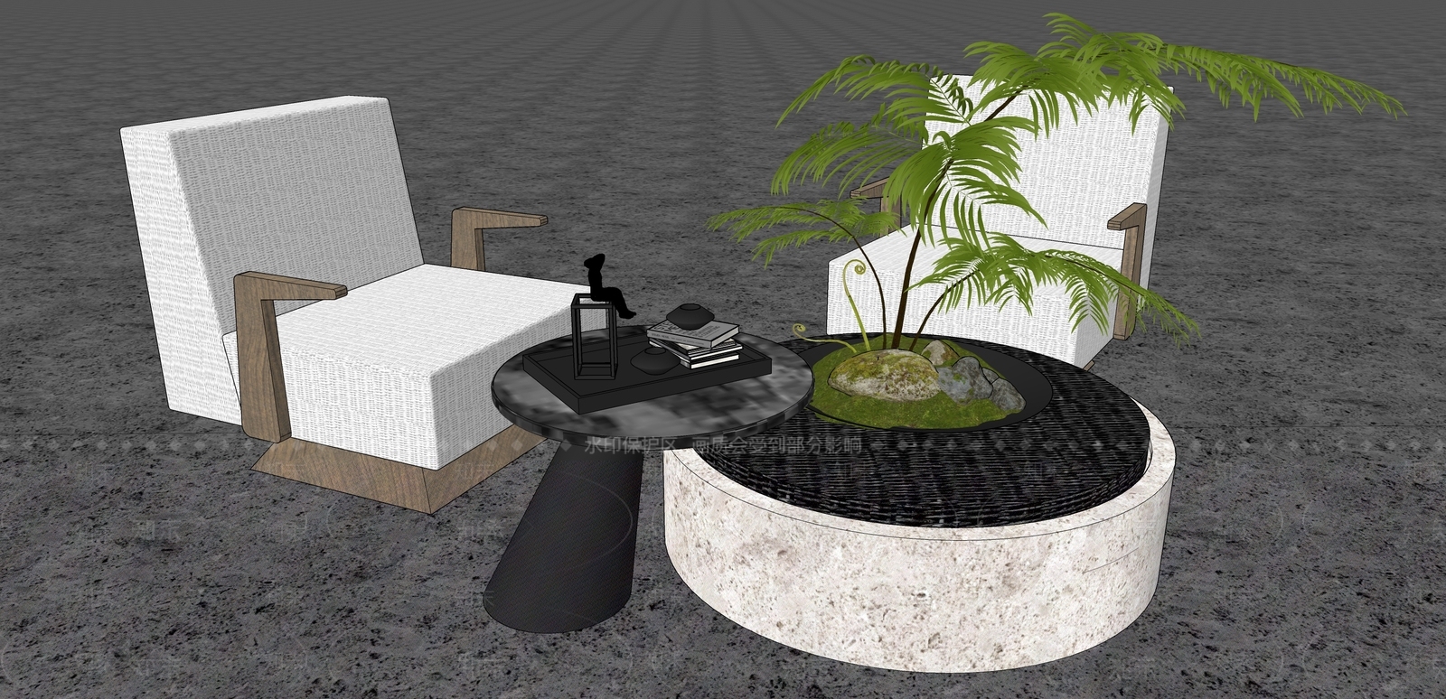 现代其他户外家具SU模型下载【ID:1200179447】