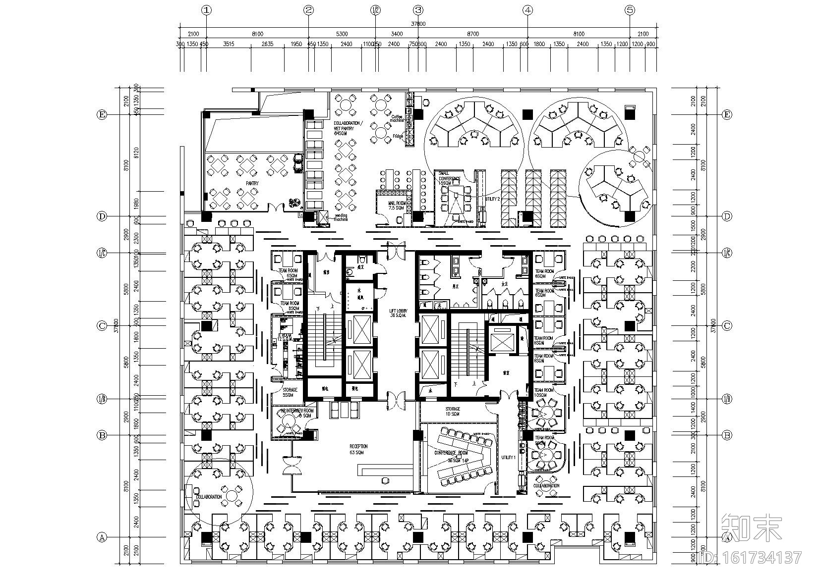 [成都]戴尔成都专卖店办公室施工图+效果图施工图下载【ID:161734137】