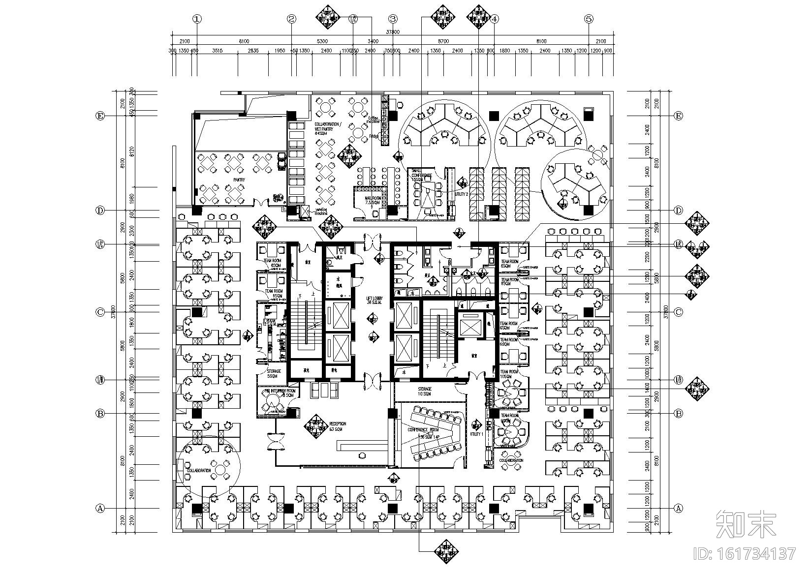 [成都]戴尔成都专卖店办公室施工图+效果图施工图下载【ID:161734137】