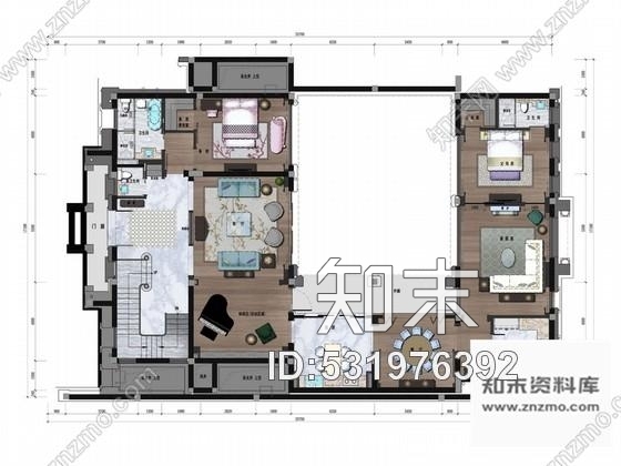 施工图浙江新中式混搭风双层别墅室内装修图含实景cad施工图下载【ID:531976392】