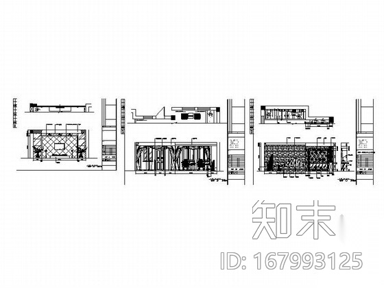 高档客厅家居装修设计立面图cad施工图下载【ID:167993125】