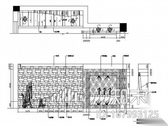 高档客厅家居装修设计立面图cad施工图下载【ID:167993125】