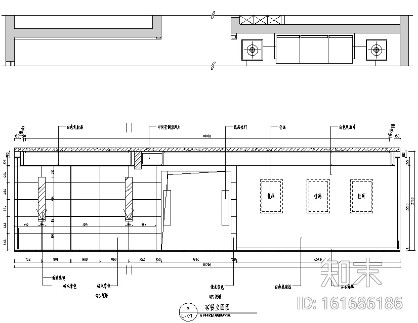 现代中式极简风三居室住宅空间设计施工图（附效果图）cad施工图下载【ID:161686186】