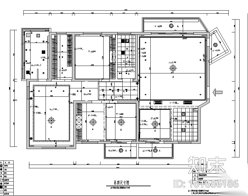 现代中式极简风三居室住宅空间设计施工图（附效果图）cad施工图下载【ID:161686186】