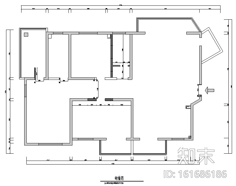 现代中式极简风三居室住宅空间设计施工图（附效果图）cad施工图下载【ID:161686186】