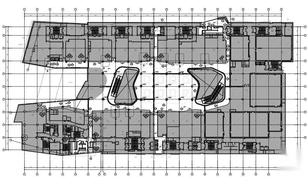 北京路劲世界城三期商场及办公大堂全套CADcad施工图下载【ID:160415154】