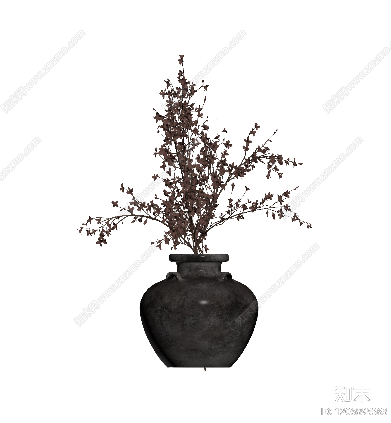 花瓶3D模型渲染效果图