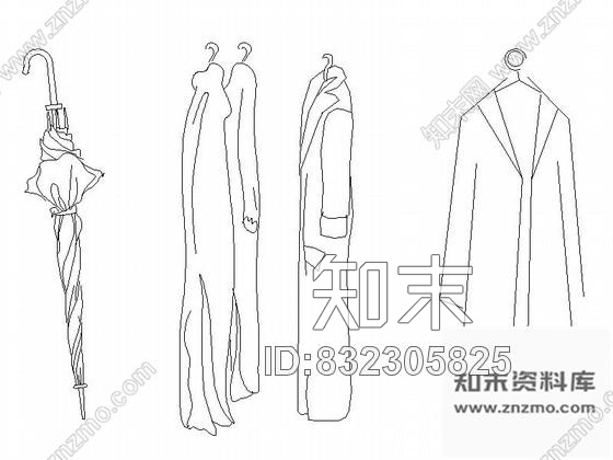 图块/节点现代风格衣柜饰物CAD图块下载施工图下载【ID:832305825】