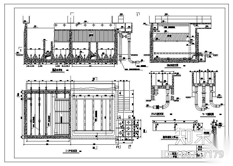 某斜管沉淀池设计图cad施工图下载【ID:166757179】