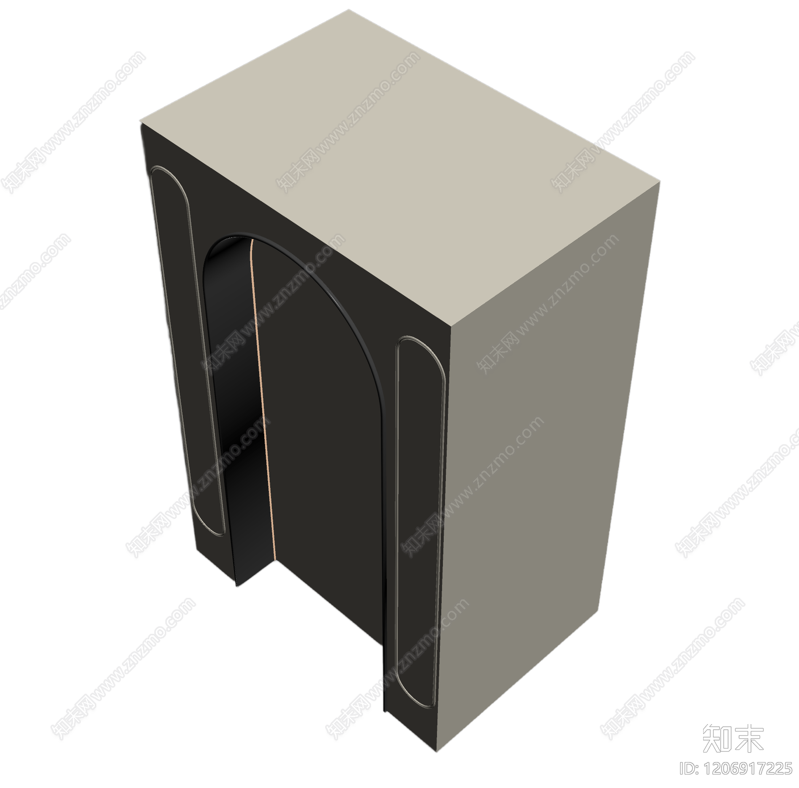 拱形门框装饰构件3D模型下载【ID:1206917225】