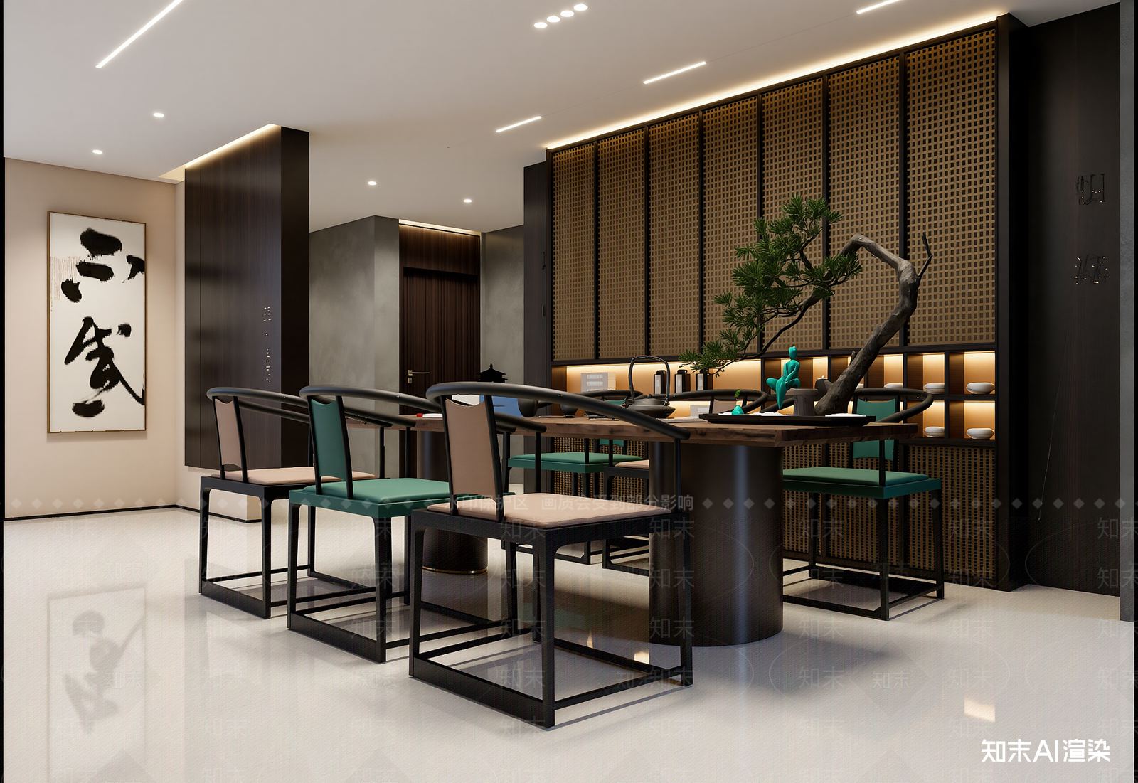 新中式茶馆3D模型下载【ID:1213906552】