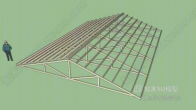 檩条屋面1SU模型下载【ID:531698313】