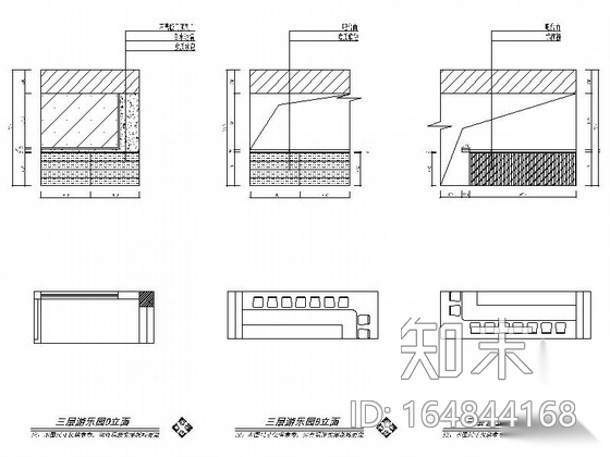 简约小清新快餐厅室内装修施工图（含效果）cad施工图下载【ID:164844168】