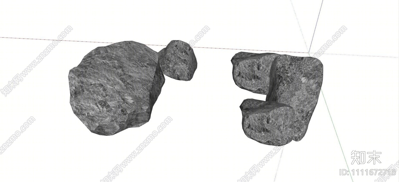 现代景观置石SU模型下载【ID:1111672718】
