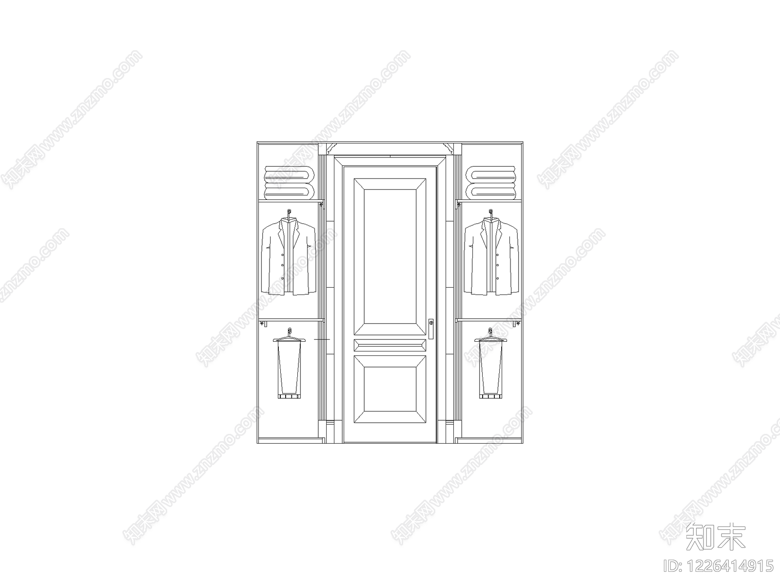 柜子平立面cad施工图下载【ID:1226414915】