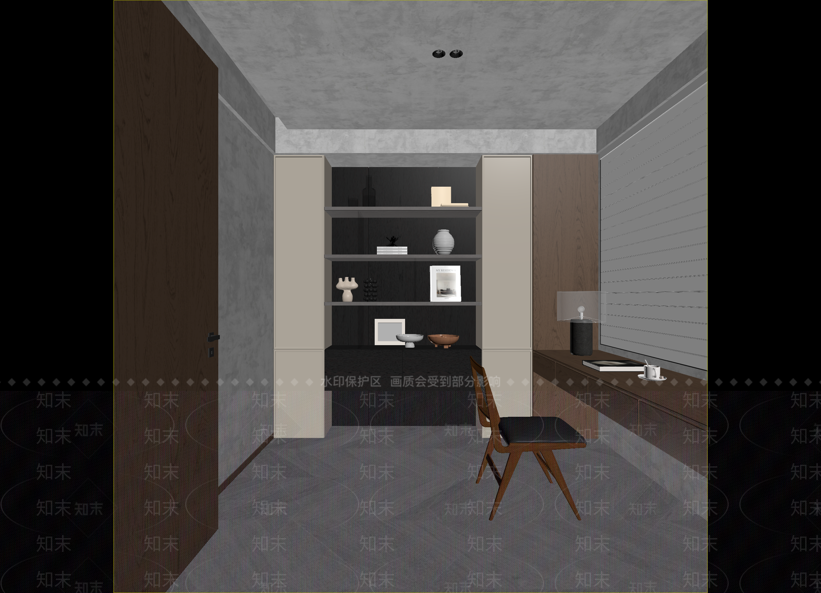 中古书房3D模型下载【ID:1215084300】