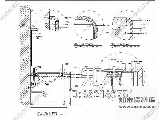 图块/节点卫生间台盆详图施工图下载【ID:832189751】