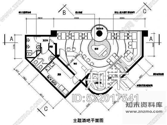 施工图某主题酒吧装修图cad施工图下载【ID:532017541】