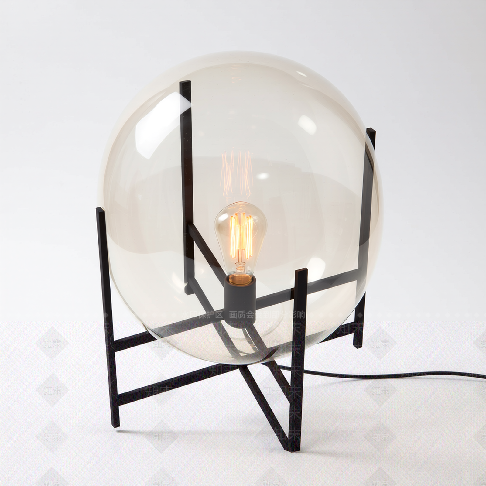 球形罩工业风灯具3D模型下载【ID:1206200607】