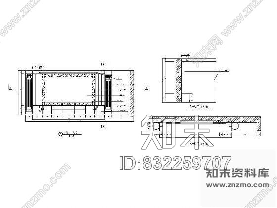 图块/节点欧式客厅立面图cad施工图下载【ID:832259707】