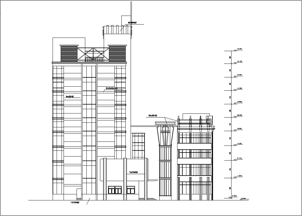 5套商务办公楼建筑设计施工图CADcad施工图下载【ID:149945119】