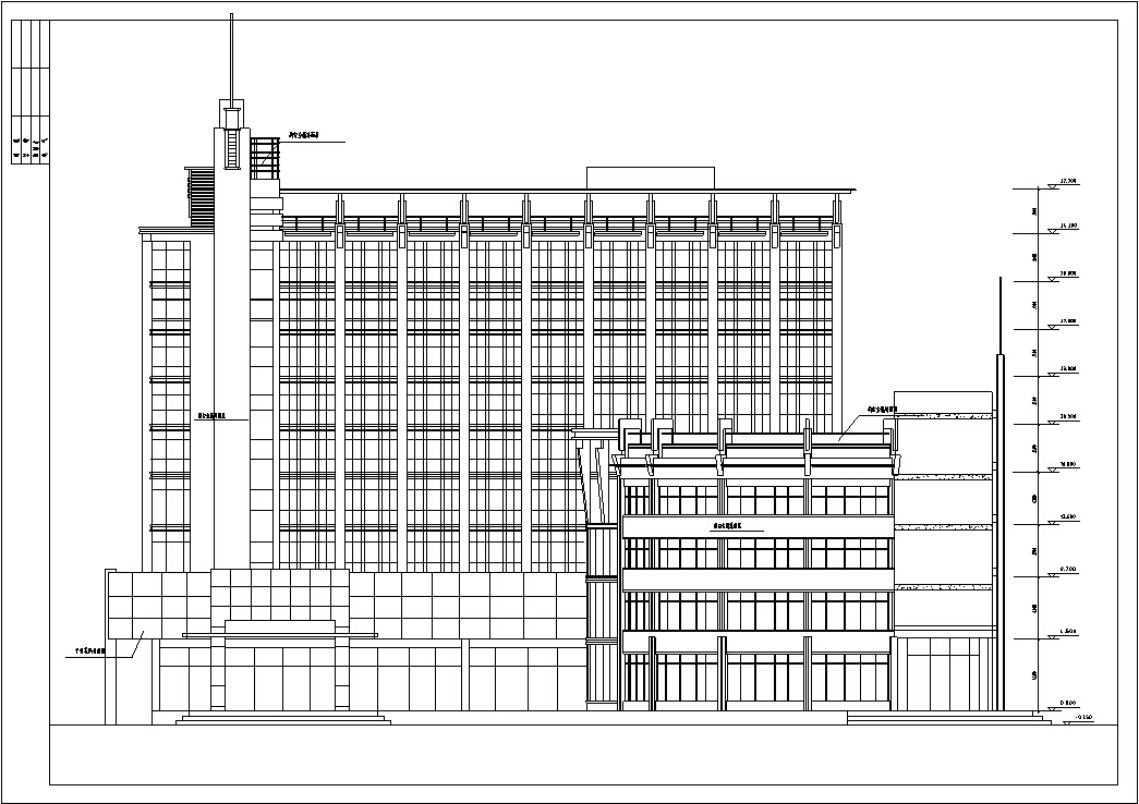 5套商务办公楼建筑设计施工图CADcad施工图下载【ID:149945119】