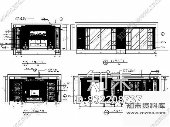 图块/节点样板间主人房立面图cad施工图下载【ID:832208737】