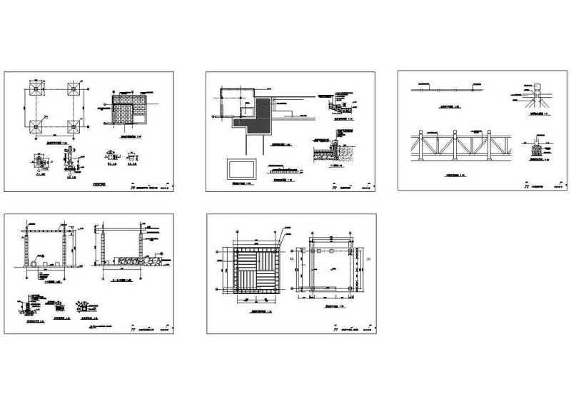 CAD通杨运河公园图纸27-31景观亭施工图下载【ID:149601106】