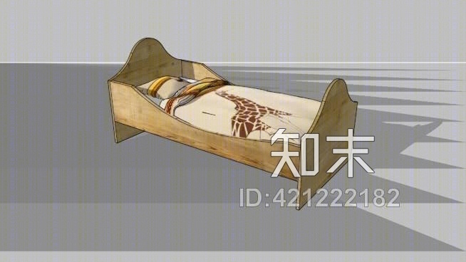 儿童床再生木材榛子，家世界，参考文献135633，464,50欧元的价格SU模型下载【ID:421222182】