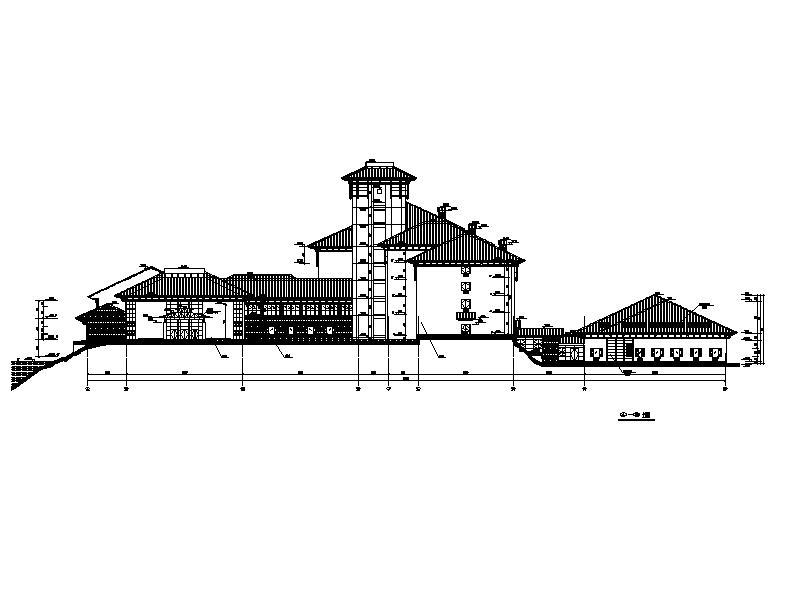 [江西]高层新中式风格高级滨湖旅店建筑施工图cad施工图下载【ID:151527155】