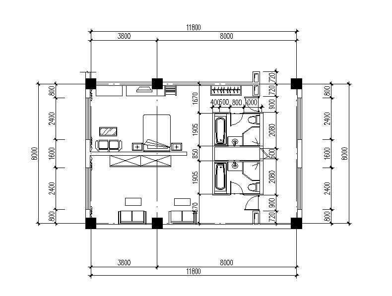 [江西]高层新中式风格高级滨湖旅店建筑施工图cad施工图下载【ID:151527155】