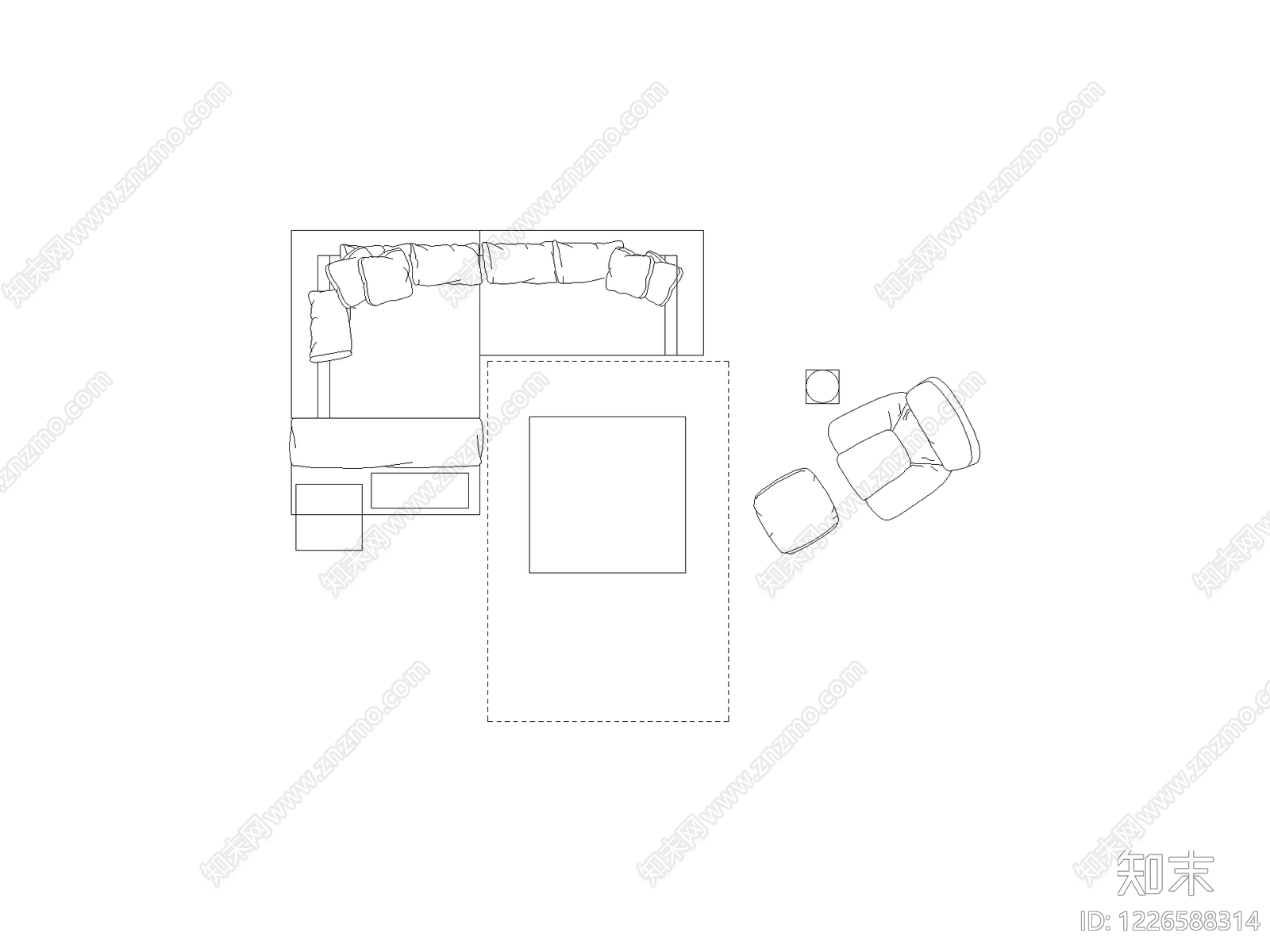 家装图块cad施工图下载【ID:1226588314】