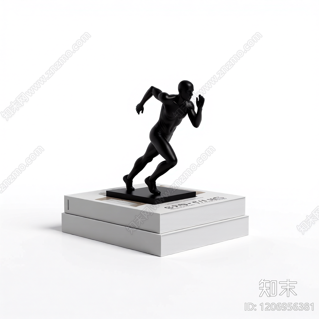 跑步雕塑装饰摆件3D模型下载【ID:1206956381】