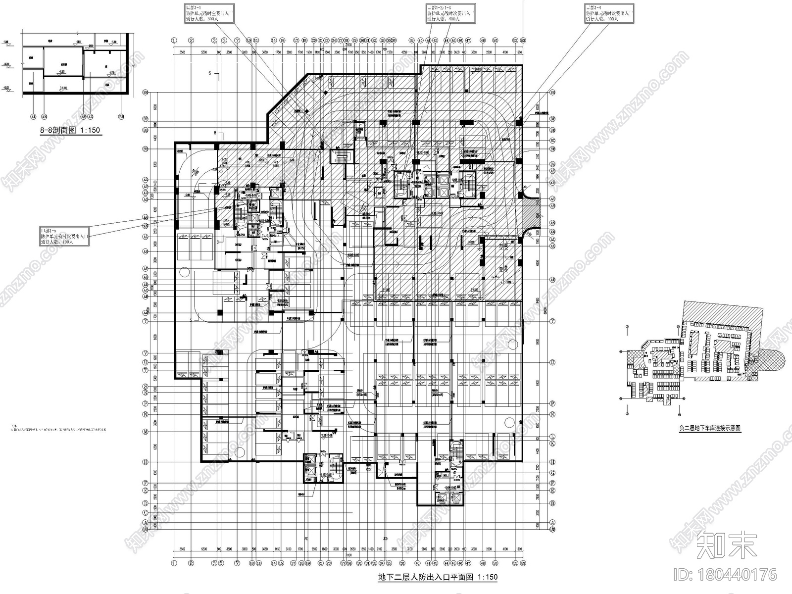 医院整体扩建回迁楼人防建筑施工图2020施工图下载【ID:180440176】