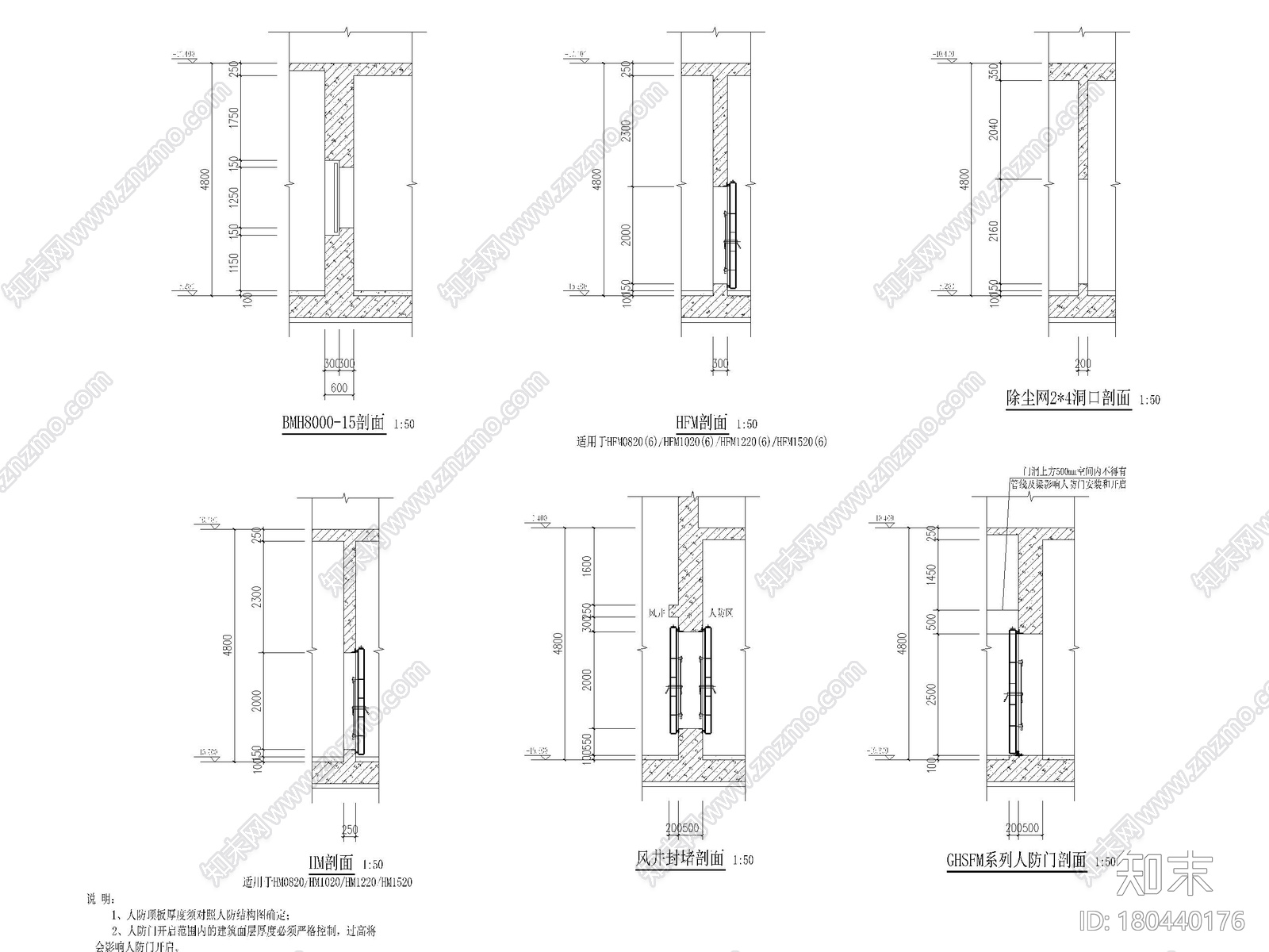 医院整体扩建回迁楼人防建筑施工图2020施工图下载【ID:180440176】