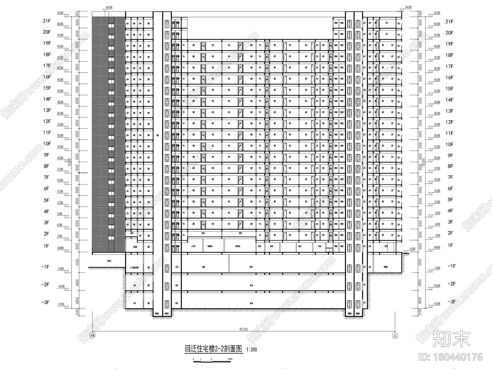 医院整体扩建回迁楼人防建筑施工图2020施工图下载【ID:180440176】