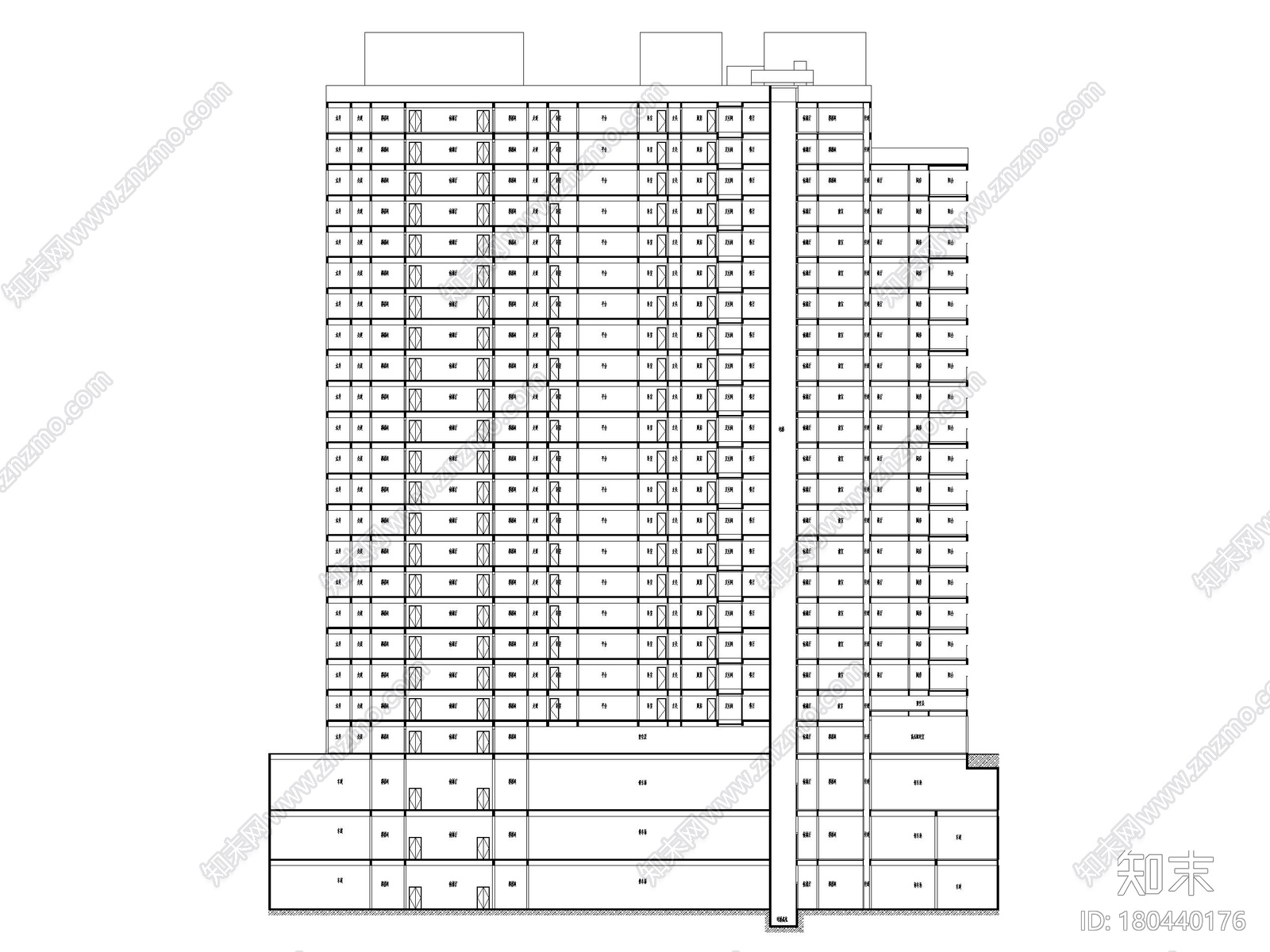 医院整体扩建回迁楼人防建筑施工图2020施工图下载【ID:180440176】