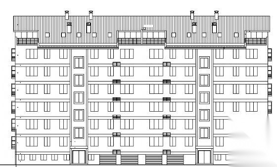 某六层住宅楼建筑施工图cad施工图下载【ID:149573173】