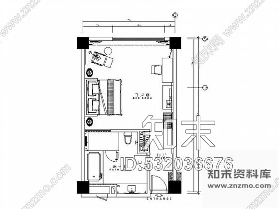 施工图厦门五星级豪华假日标准客房装修图施工图下载【ID:532036676】