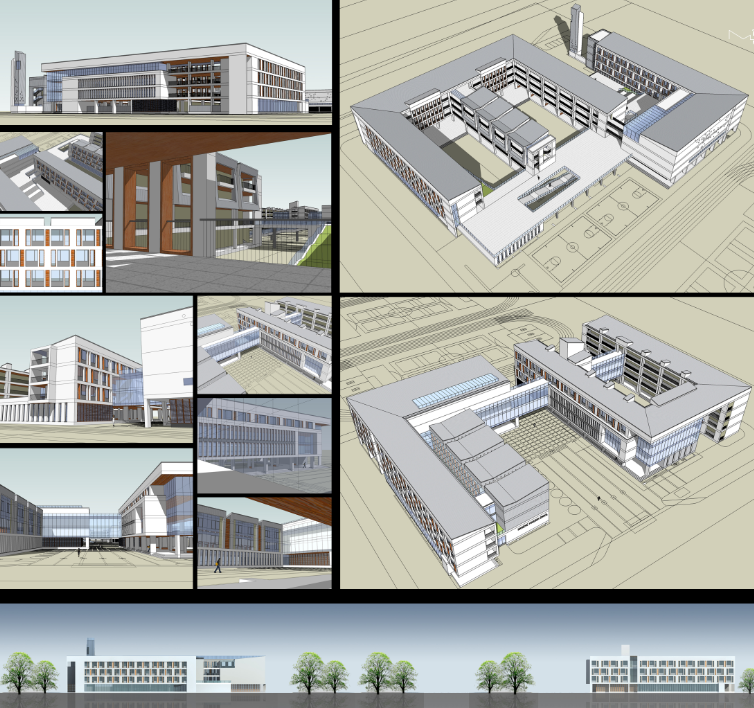 [江苏]南京仙林南邮中小学高中方案文本（CAD+SU模型）施工图下载【ID:151542138】