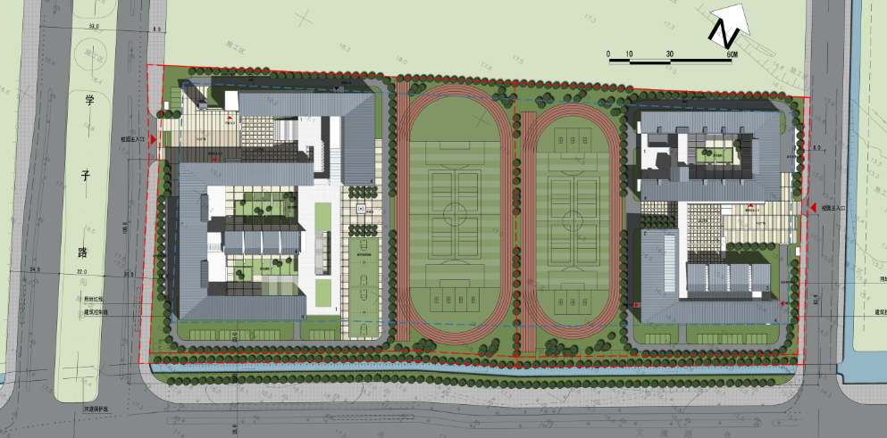 [江苏]南京仙林南邮中小学高中方案文本（CAD+SU模型）施工图下载【ID:151542138】