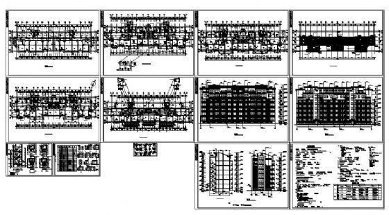 七层住宅建筑施工图cad施工图下载【ID:149574192】