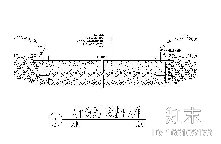 基础通用做法图（嵌草停车场及沥青车行道）施工图下载【ID:166108173】